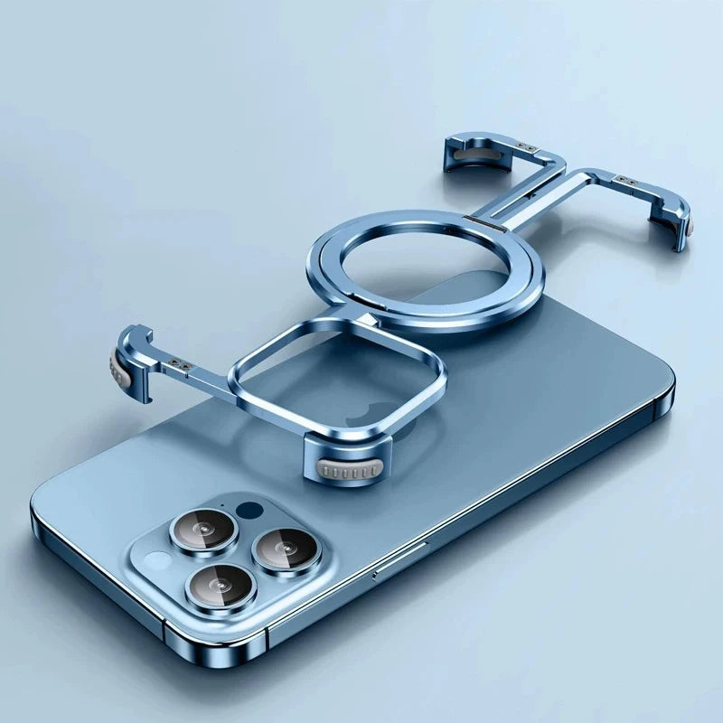Luxury Magsafe Metal Frameless Aluminum Cover For iPhone 15 14 Pro Max Light Blue / For iPhone 15 Pro Max - sky-case