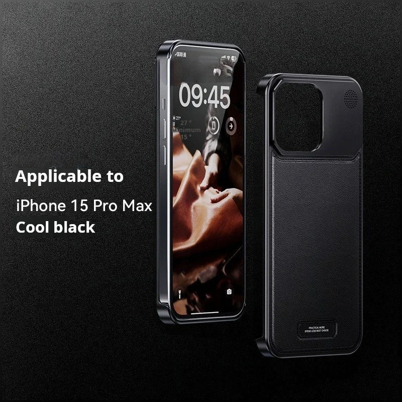 Luxury Leather Magnetic Aluminum Cover - sky-case
