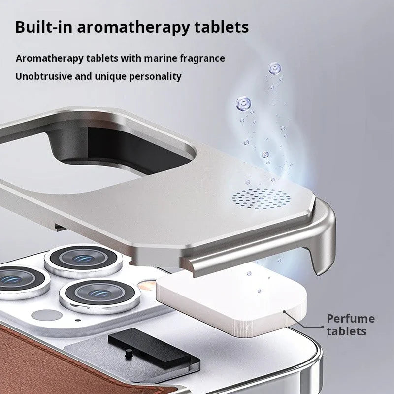 Luxury Leather Magnetic Aluminum Cover - sky-case