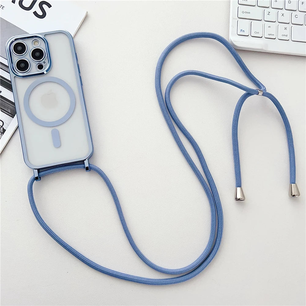 Luxury Plating Magnetic Necklace Case - sky-case