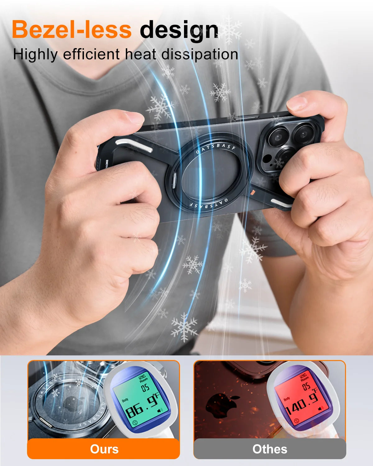 Luxury Aluminum Alloy Frame 360° Rotation Shape Metal Holder Phone Cover - sky-case