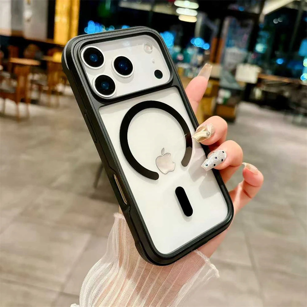 Magsafe Clear Aluminum Alloy Phone Case - sky-case