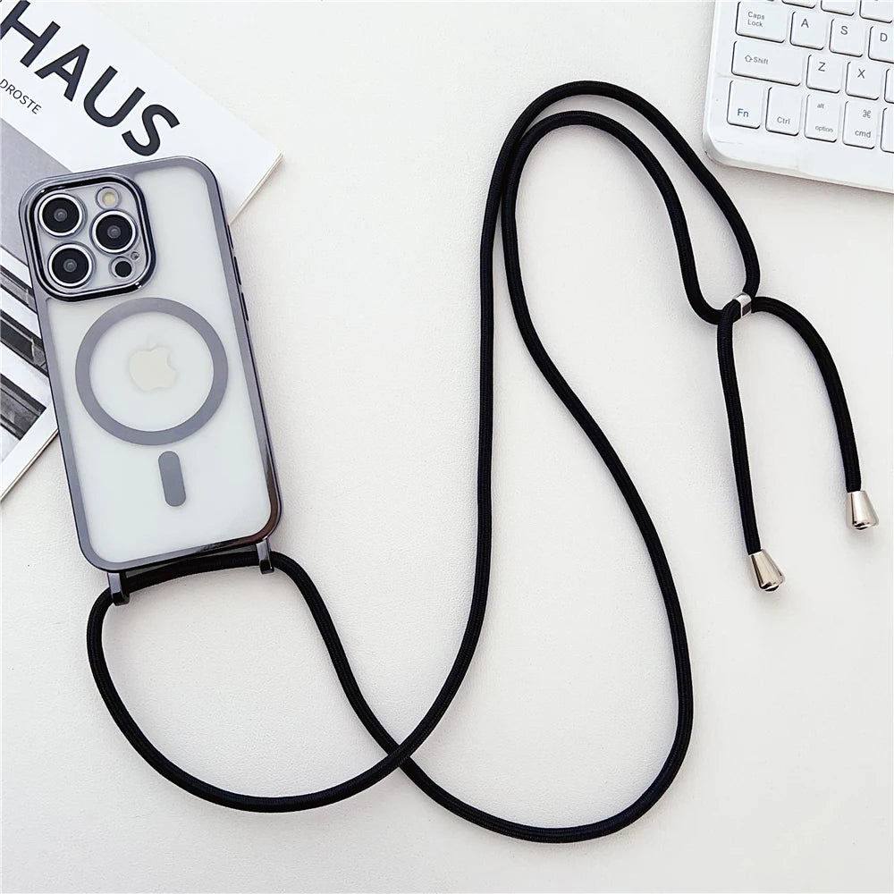 Luxury Plating Magnetic Necklace Case - sky-case