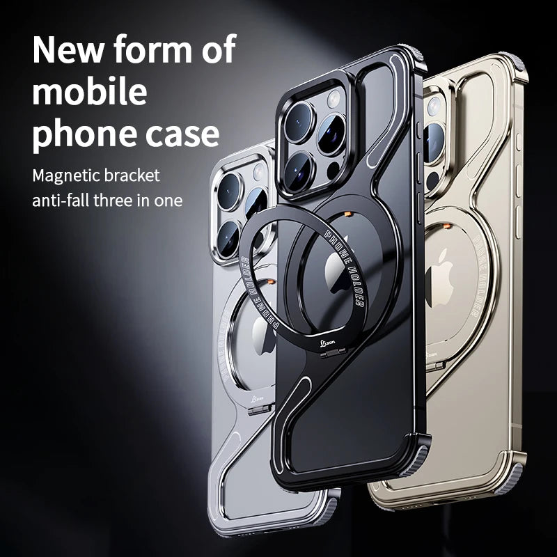 New Aluminum 360° Rotation Metal Phone Cover - sky-case