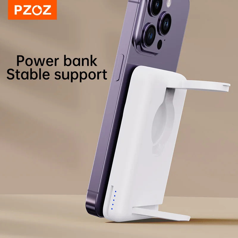 3 in 1 Power Bank Magnetic Folding Stand Charger - sky-case
