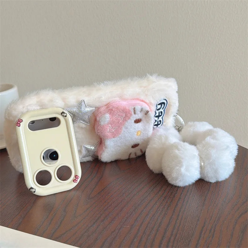 Cute 3D Fluffy Kitty Fur Case - sky-case