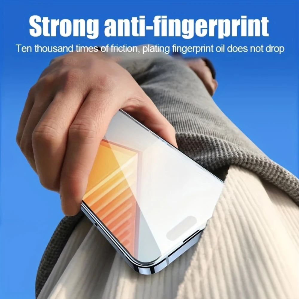 3Pcs 4K Ultra HD Tempered Glass Screen Protector For iPhone 17 16 15 14 13 12 11 Pro Max One Click Dust-free Installation