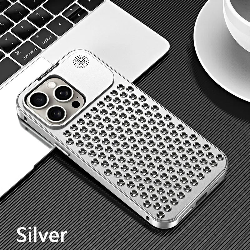 Aluminum Heat-Dissipating Case for iphone 15 14 13 12 pro max For Iphone 15 / Silver - sky-case
