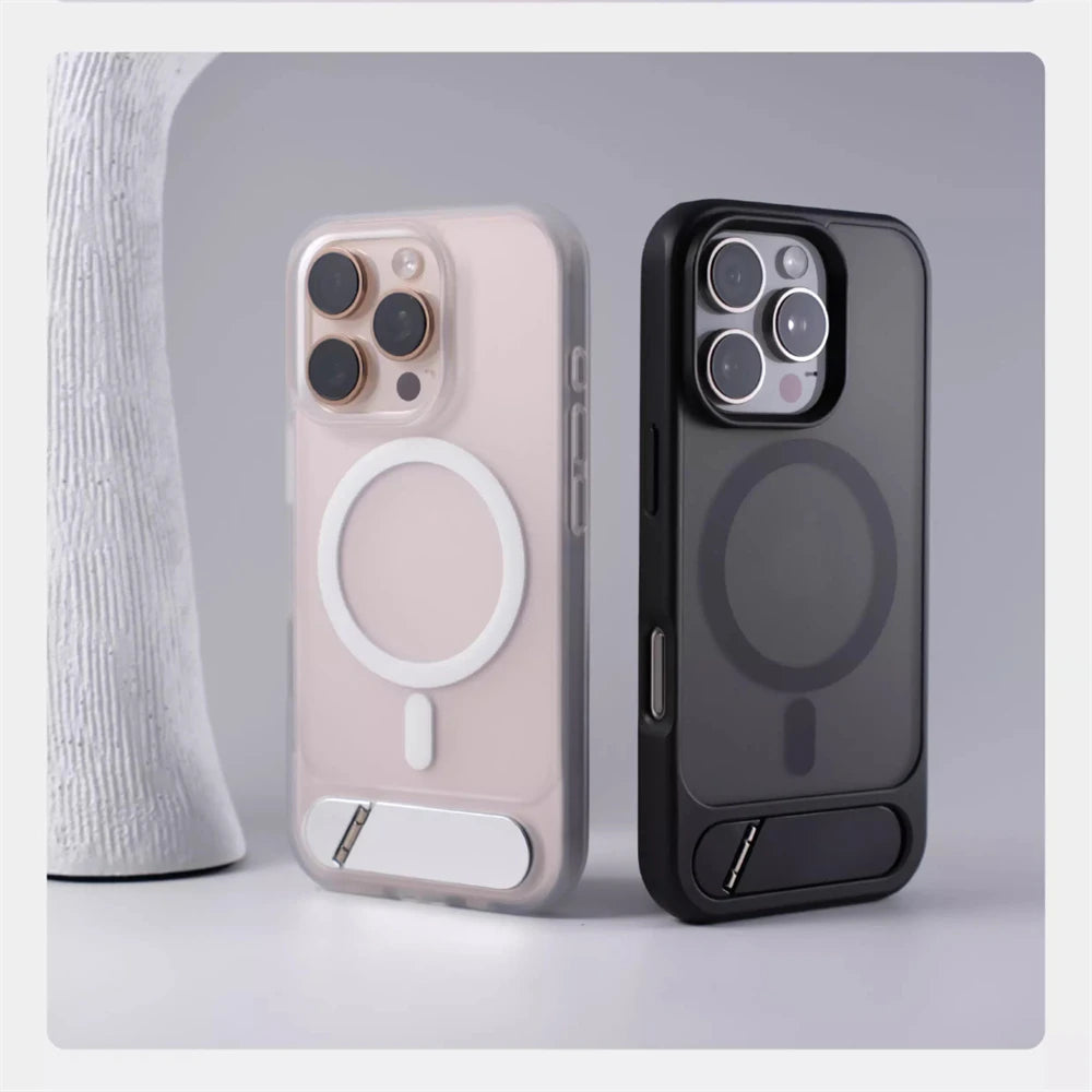 Invisible Magnetic Matte Kickstand Case - sky-case