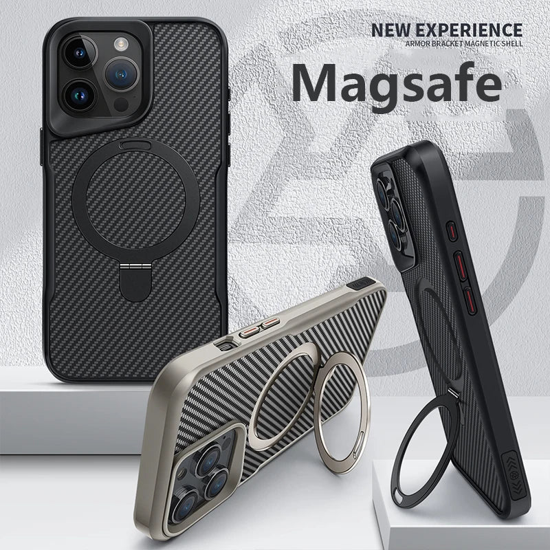 Carbon Fiber Soft Rubber Magsafe Cover - sky-case