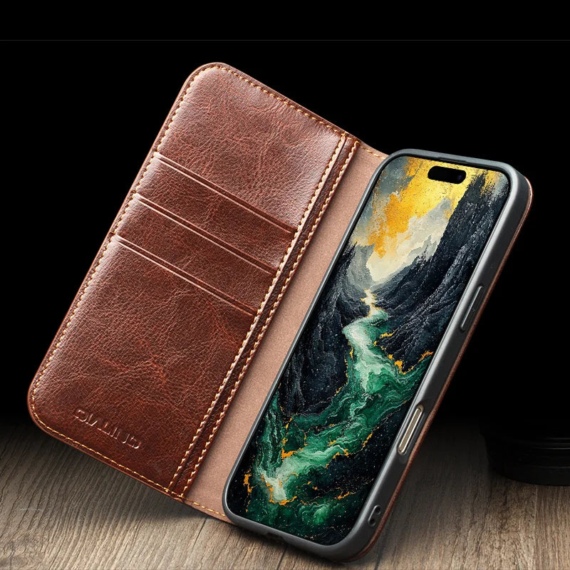 Luxury Leather Wallet Design Case - sky-case