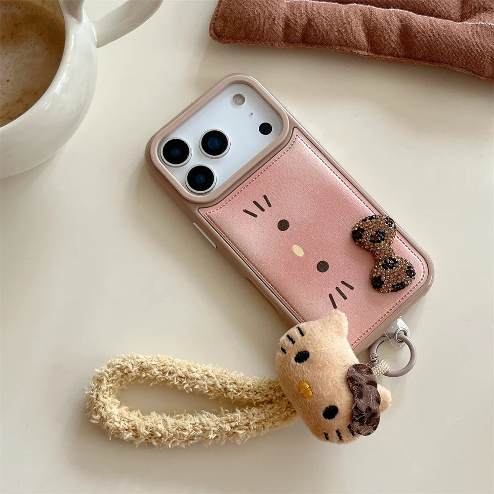 Luxury Flash Drill Bow Leather Fashion Case - sky-case