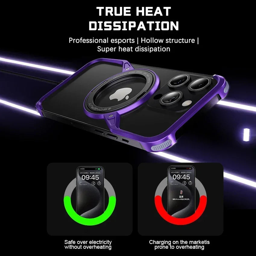 Rotating Stand Aluminum Metal Frameless Cover - sky-case