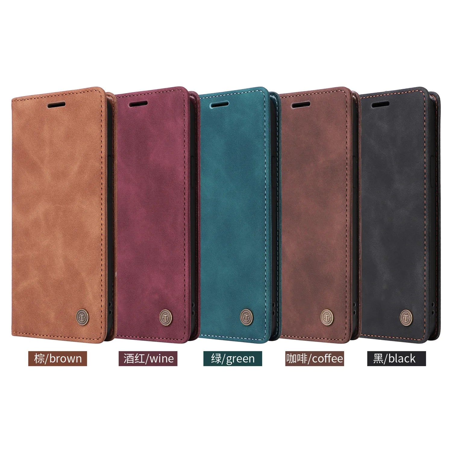 Luxury Leather Flip Phone Case for Samsung Galaxy Wallet Cover - sky-case