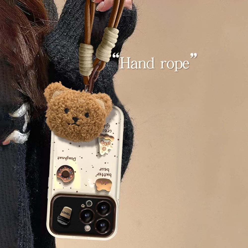 Cartoon Bear Wrist Chain Case - sky-case