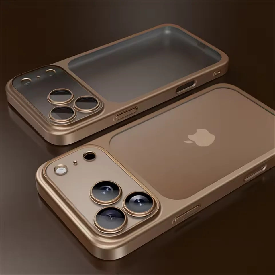Luxury Plating Matte Transparent Hard Cover - sky-case