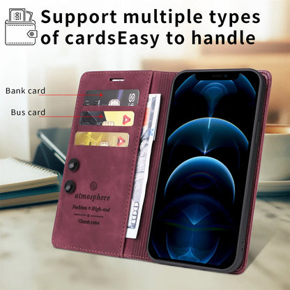Luxury Leather Flip Phone Case for Samsung Galaxy Wallet Cover - sky-case