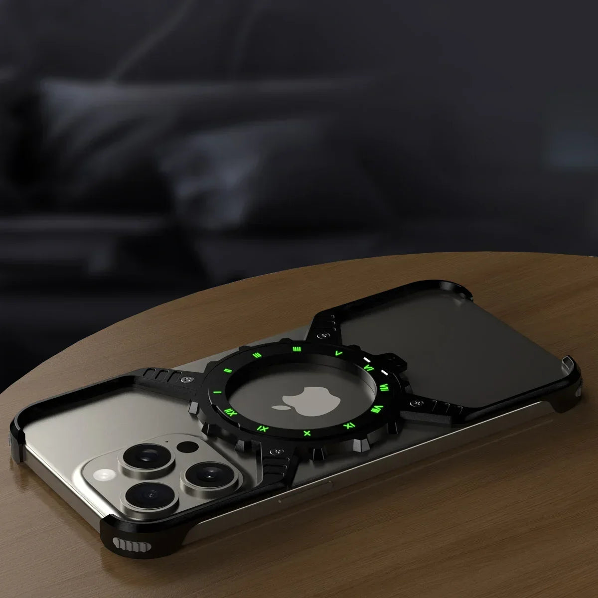 Luxury Metal Gear Magnetic Holder Phone Cover - sky-case