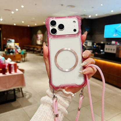 MagSafe Shockproof Crossbody Clear Case - sky-case