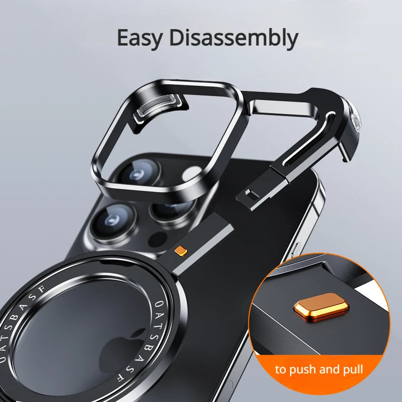 Luxury Aluminum Alloy Frame 360° Rotation Shape Metal Holder Phone Cover - sky-case