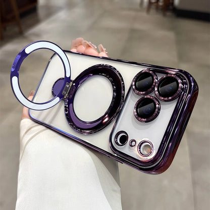 Luxury Plating MagSafe Magnetic Bracket Case - sky-case