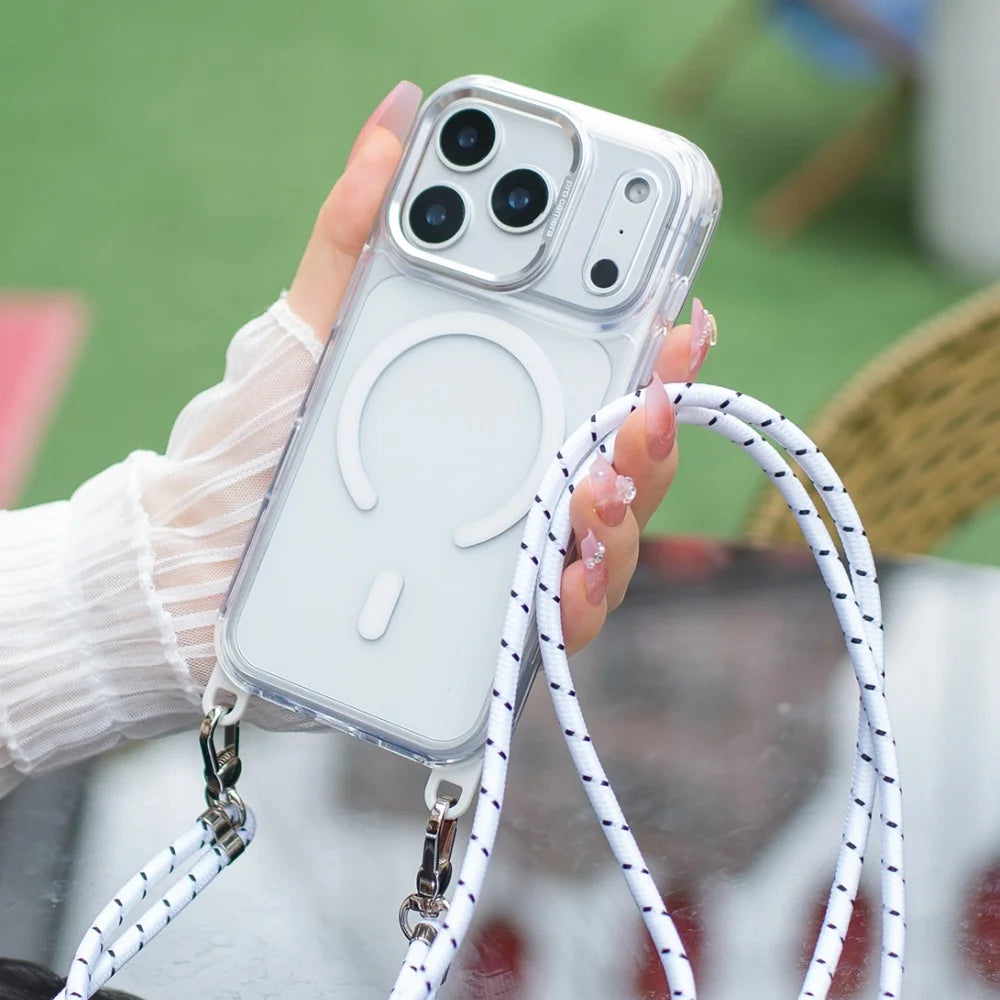 MagSafe Clear Necklace Lanyard Case - sky-case