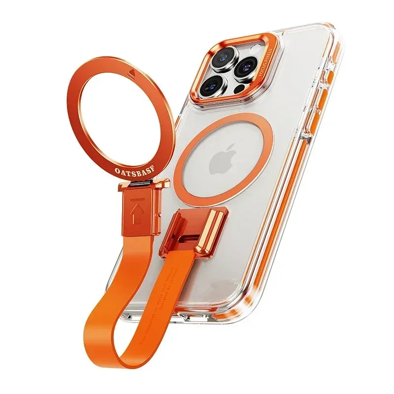 Luxury Magnetic Ring Kickstand Lanyard Cover - sky-case