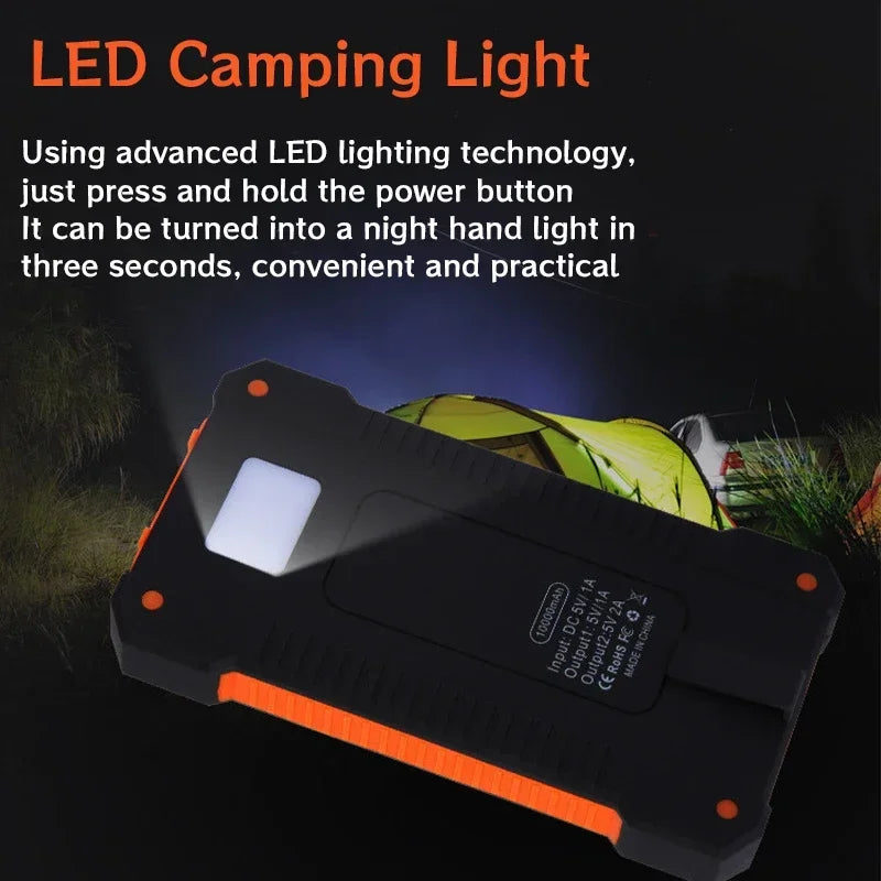 200000mAh Portable Solar Power Bank External Battery Fast Charging Waterproof For All Phones With SOS Flashlight Power Bank - sky-case