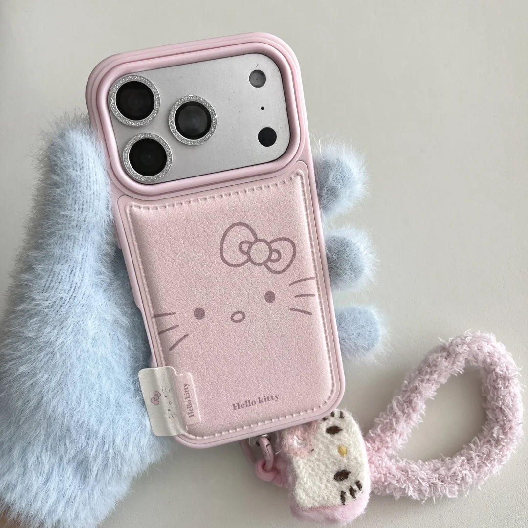Lovely Kitty Pink Leather Phone Case - sky-case
