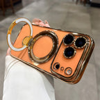 Luxury Plating MagSafe Magnetic Bracket Case - sky-case