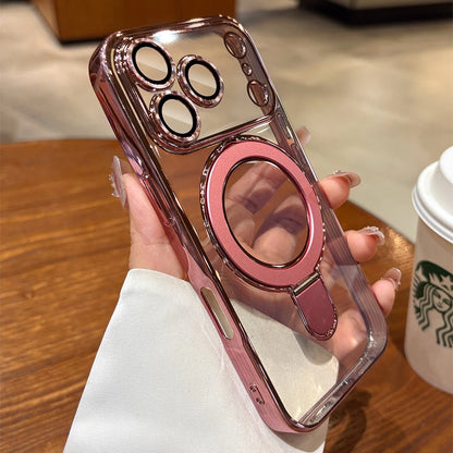 Luxury Plating MagSafe Magnetic Bracket Case - sky-case