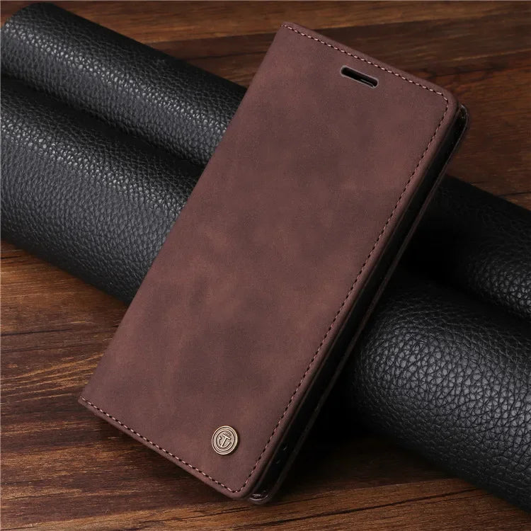 Luxury Leather Flip Phone Case for Samsung Galaxy Wallet Cover - sky-case