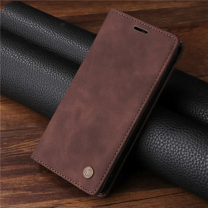 Luxury Leather Flip Phone Case for Samsung Galaxy Wallet Cover - sky-case