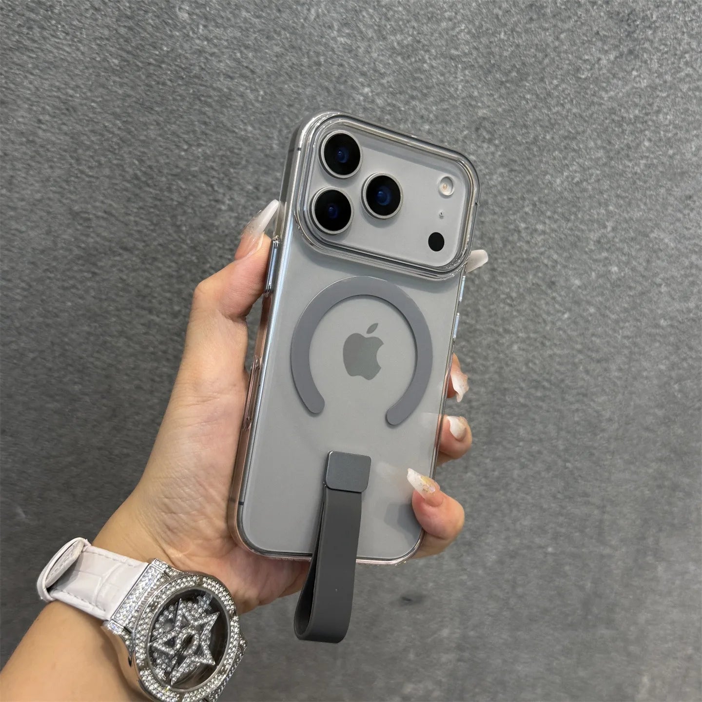 Luxury Ultra Slim Clear Magnetic Ring Case - sky-case