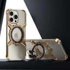 Luxury Metal Gear Magnetic Holder Phone Cover - sky-case