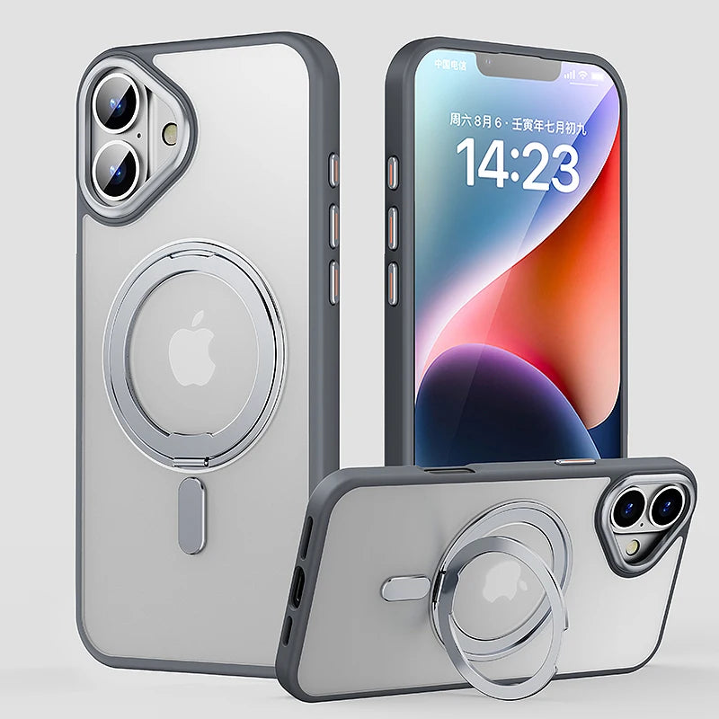 360 Rotating Metal Magnetic Clear Cover - sky-case