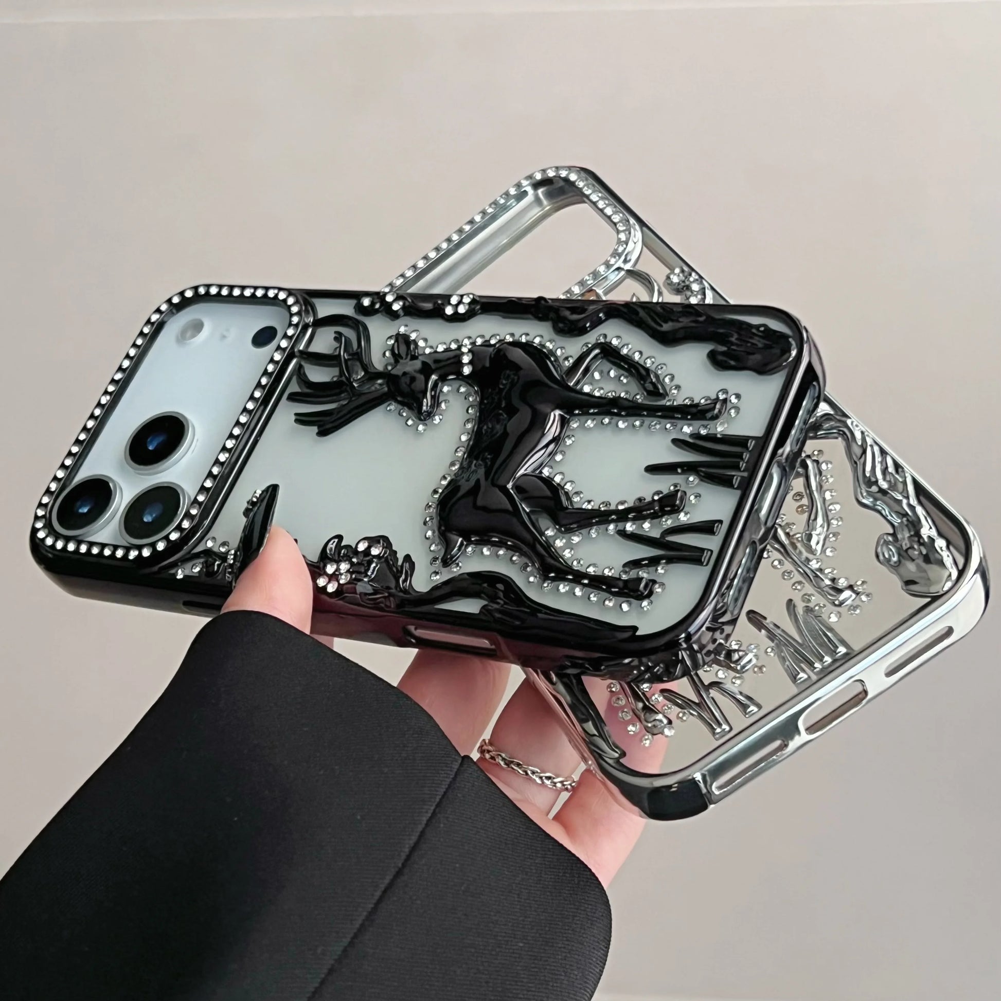 Bling Diamond Hollow Deer Case For iPhone - sky-case