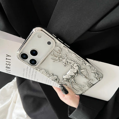 Bling Diamond Hollow Deer Case For iPhone - sky-case