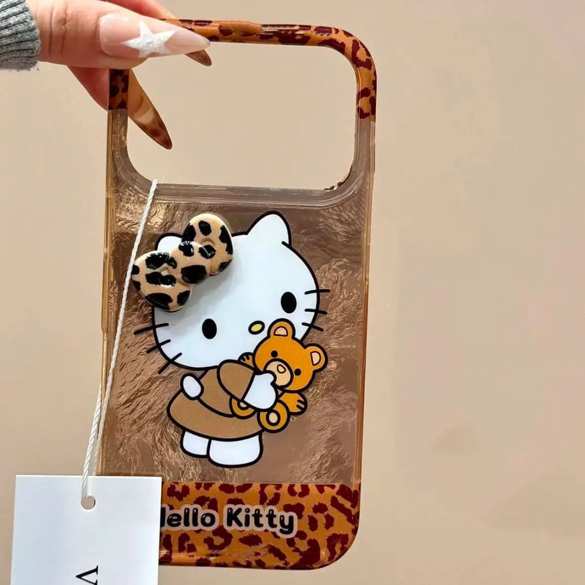 Cute Retro Bear Hugging Kitty Phone Case - sky-case