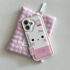 Plaid Rabbit Cartoon Lanyard Case - sky-case