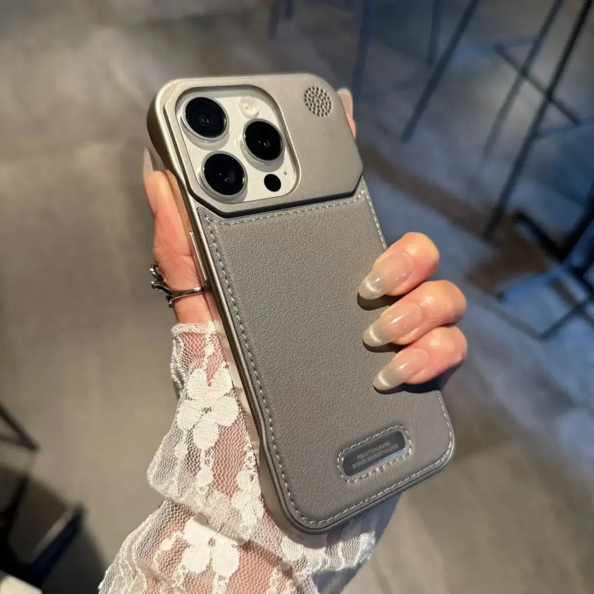 Luxury leather iPhone Case with Frameless Magnetic Cover - sky-case