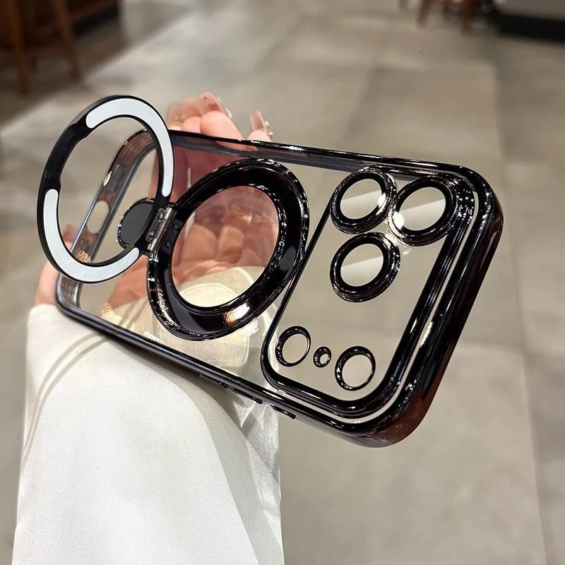 Luxury Plating MagSafe Magnetic Bracket Case - sky-case