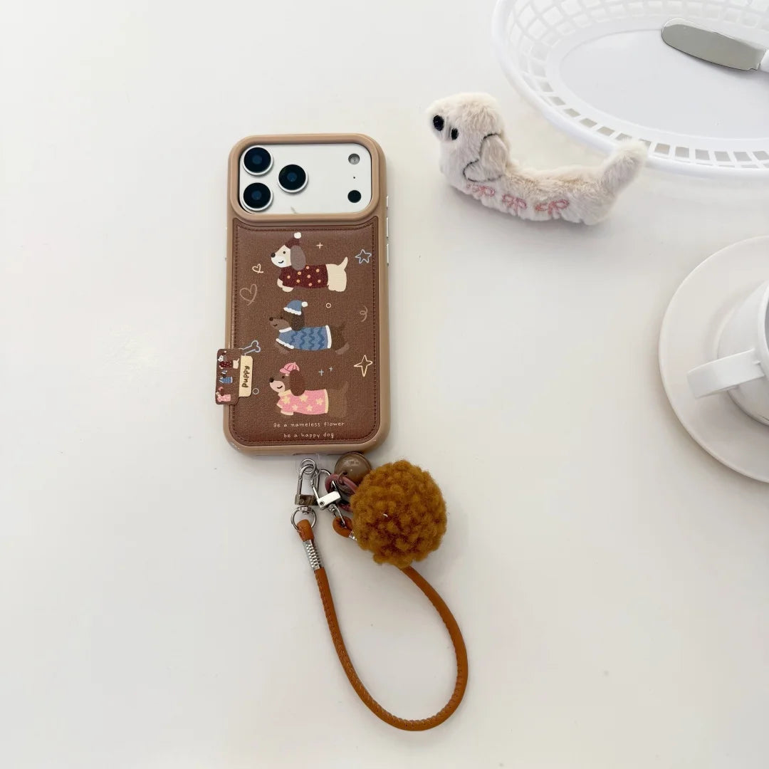 Cute Dachshund Leather Bumper Case - sky-case