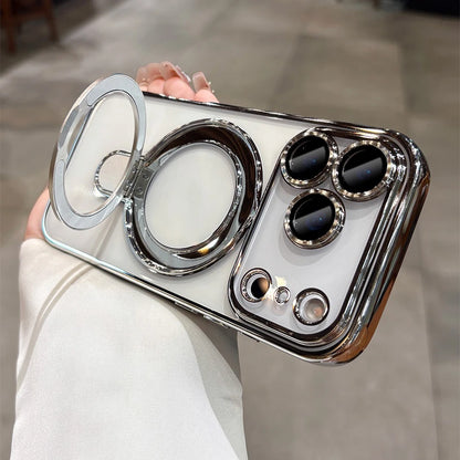 Luxury Plating MagSafe Magnetic Bracket Case - sky-case