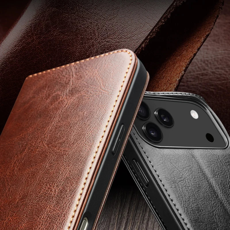 Luxury Leather Wallet Design Case - sky-case
