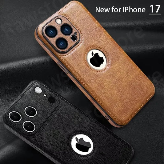 Logo View Luxury Leather Camera Lens Protection Case - sky-case