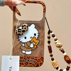 Cute Retro Bear Hugging Kitty Phone Case - sky-case