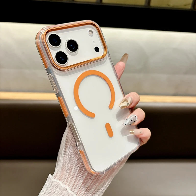 Transparent crystal wireless charging magSafe iPhone case - sky-case