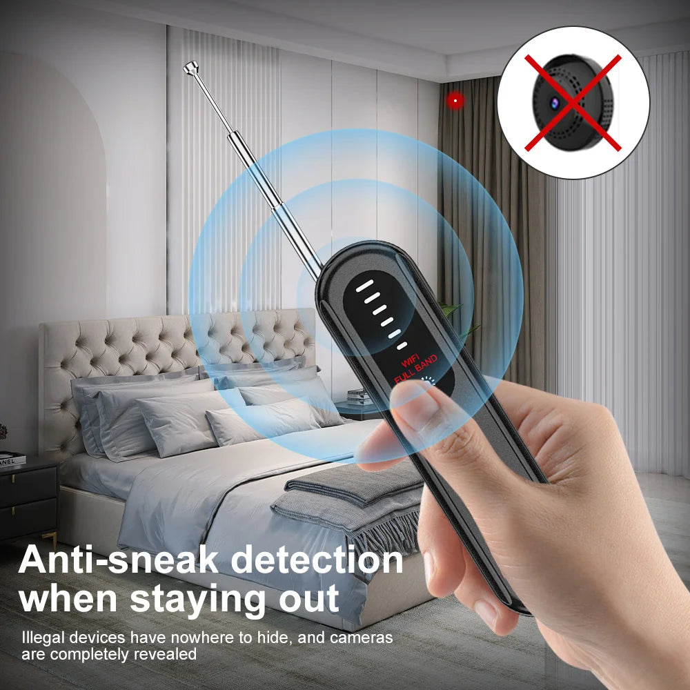 Hidden Camera Detector Listening Device Tracker Anti-Spy Electronic Signal 5 Levels Sensitivity Wireless Signal Scanner for Home - sky-case