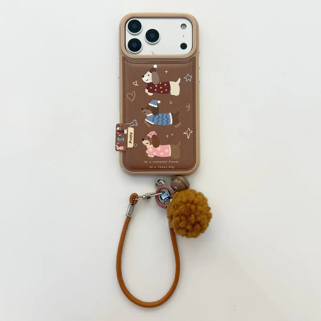 Cute Dachshund Leather Bumper Case - sky-case
